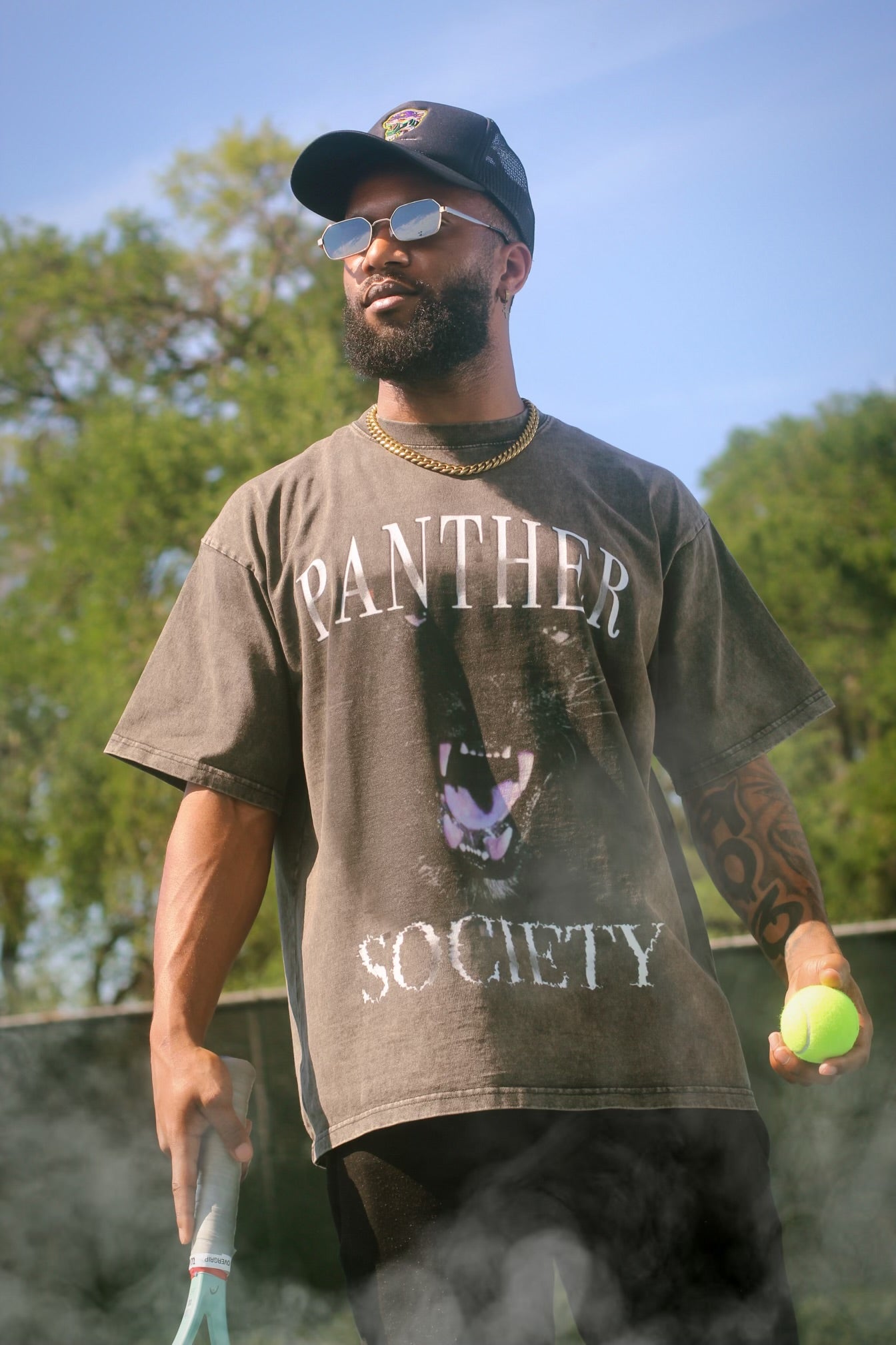 Vintage Acid Grey Panther Society Tee